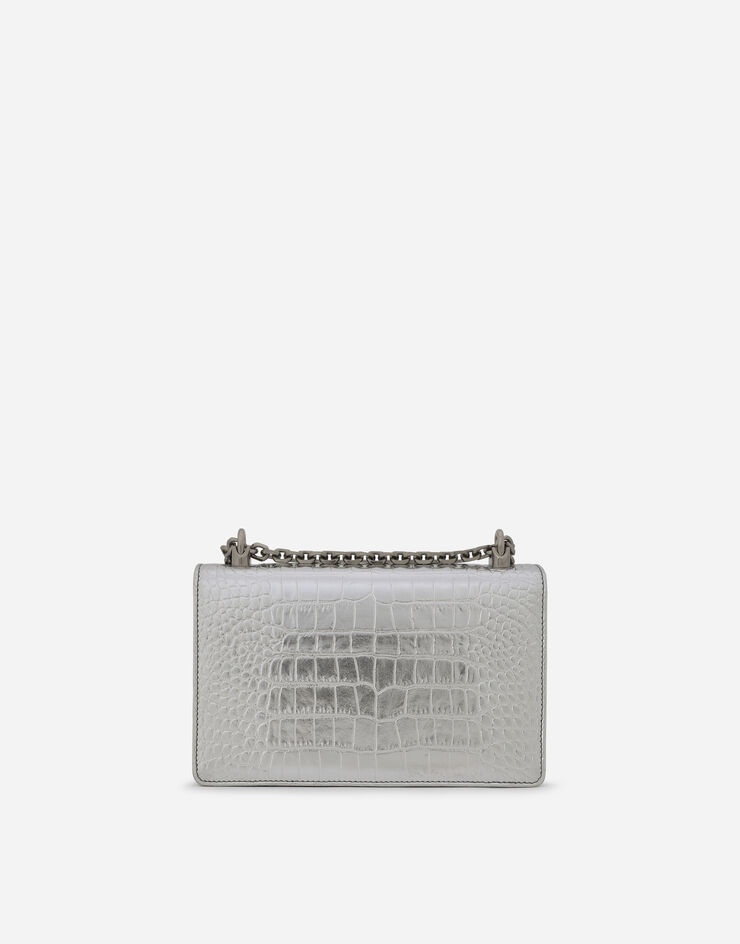 Foiled crocodile-print calfskin DG Girls bag - 4