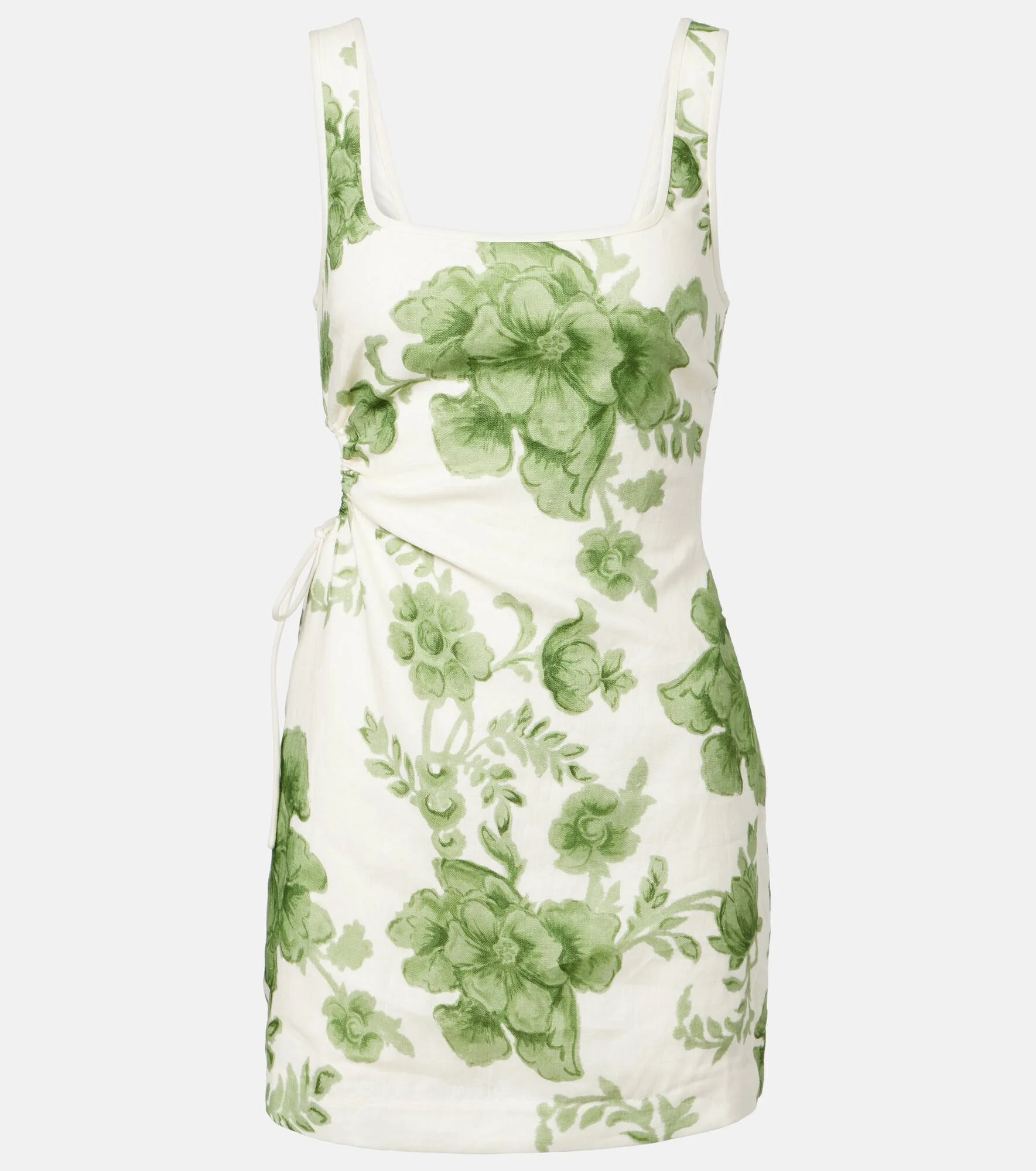 Gardella cutout floral linen minidress - 1