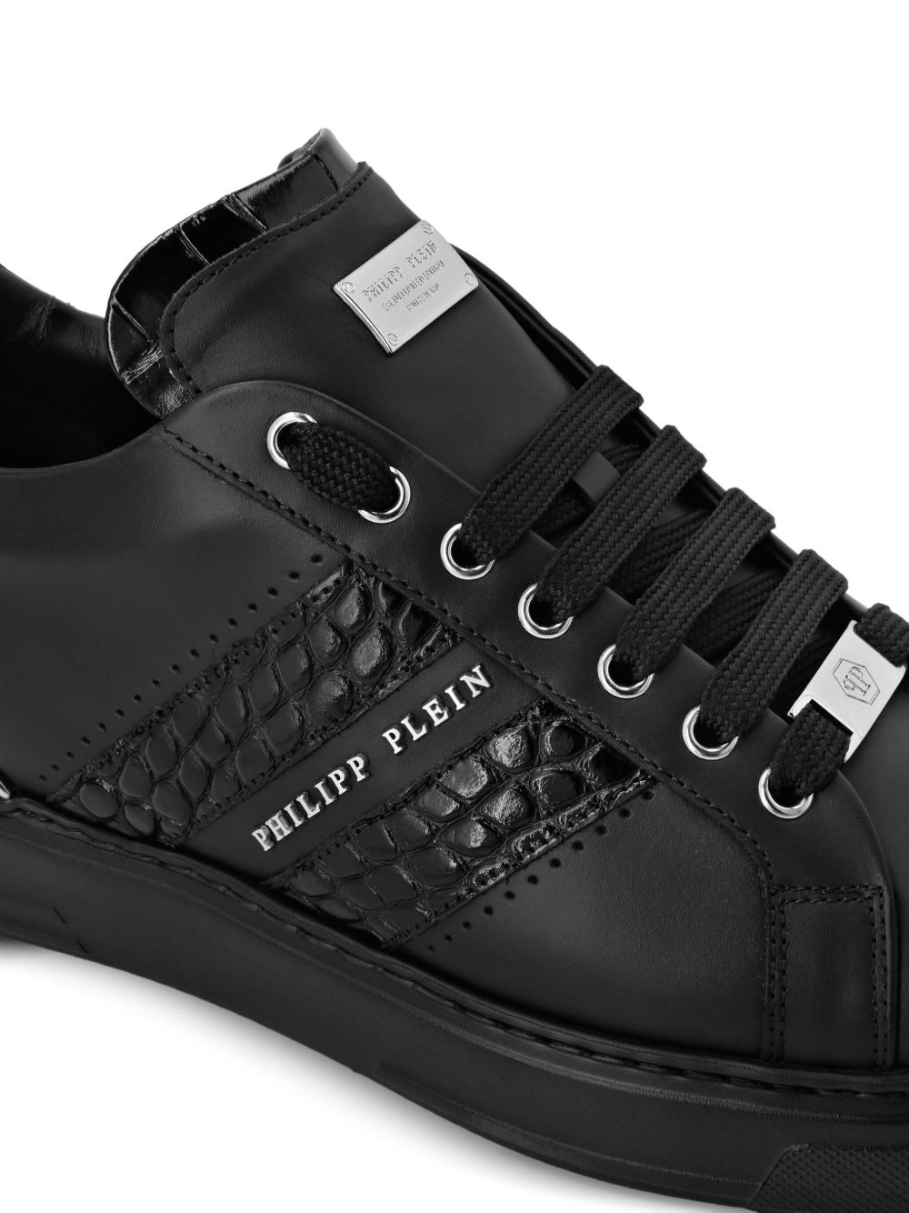 leather low-top sneakers - 4