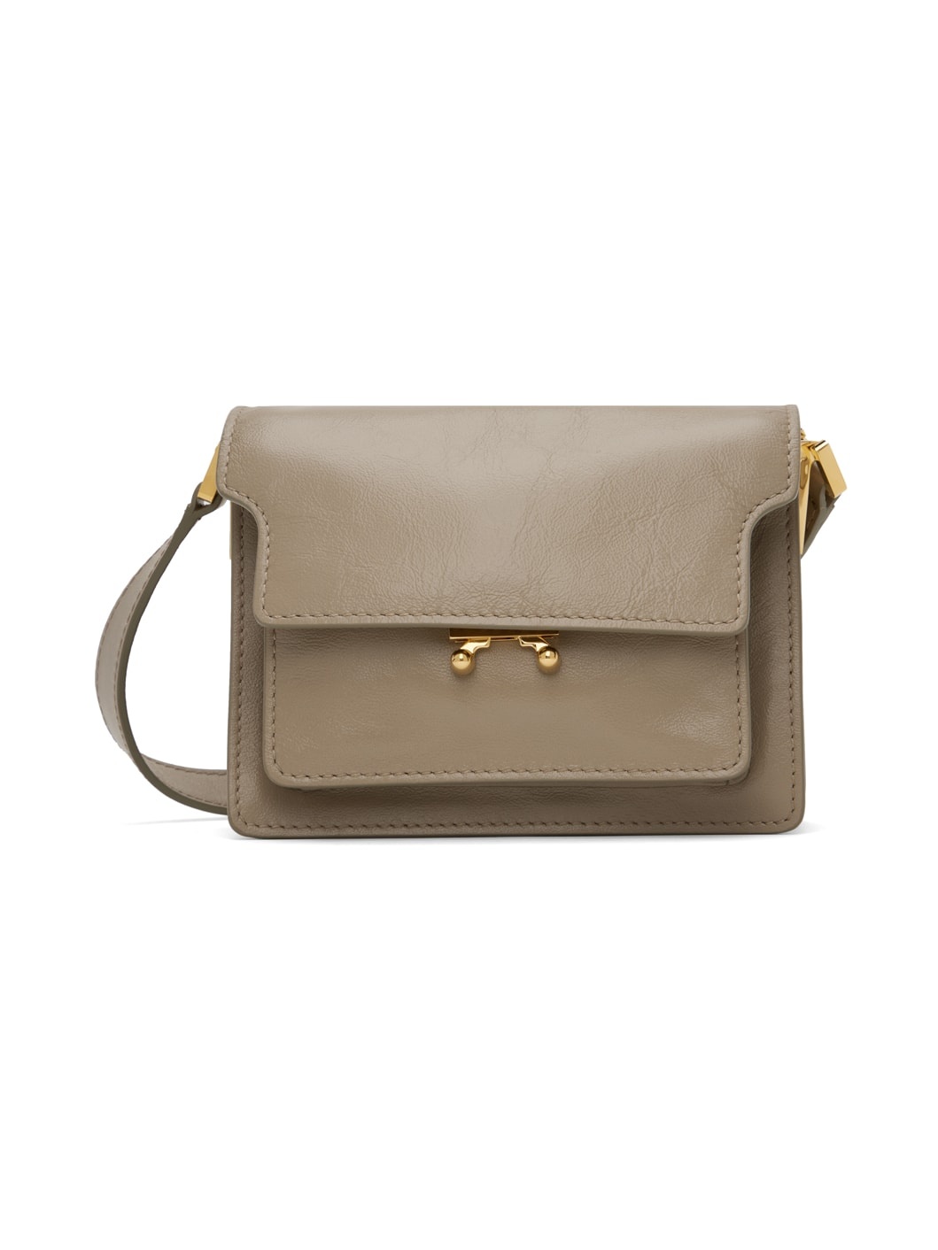 Marni Beige Mini Soft Knit Trunk Bag Marni