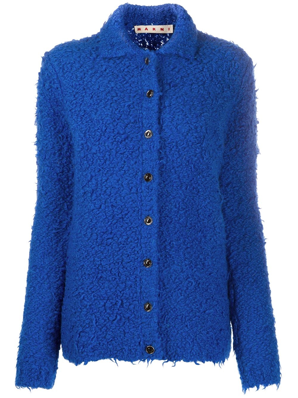 textured fitted cardigan - 1