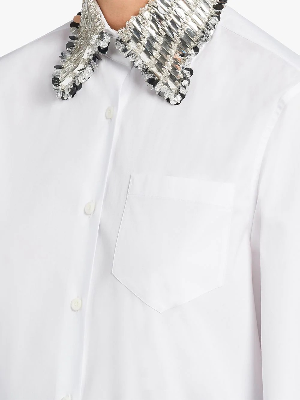 embellished-collar buttoned shirt - 5