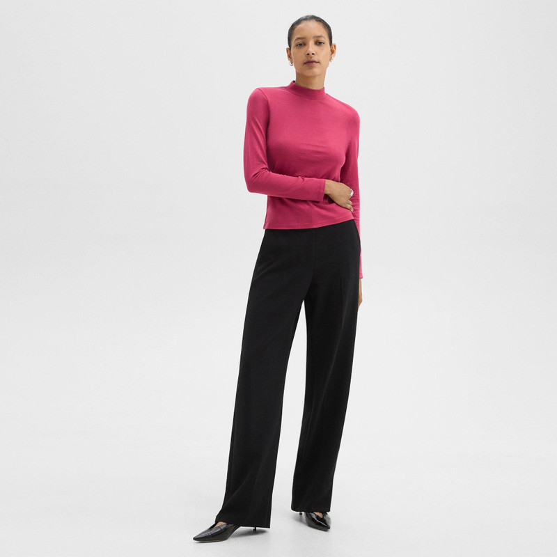 Theory Tiny Mock Neck Tee in Organic Cotton outlook