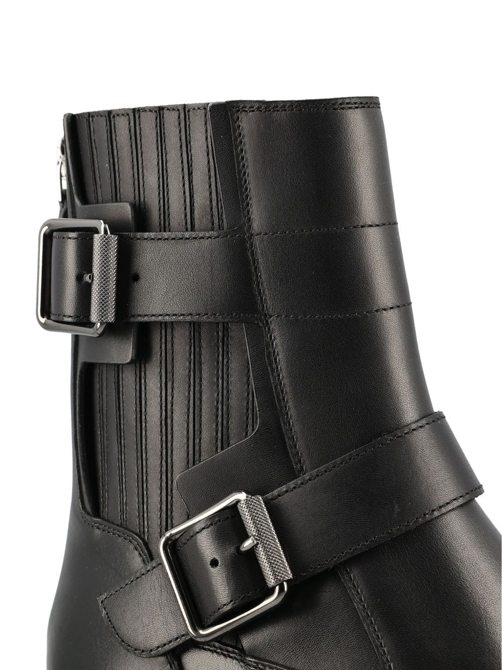 buckle-embellished leather boots - 3