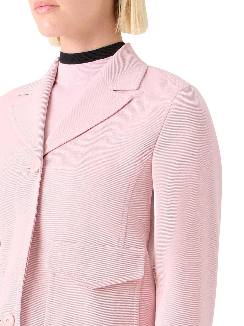 Women's Cropped Wool Jacket - Rose 6