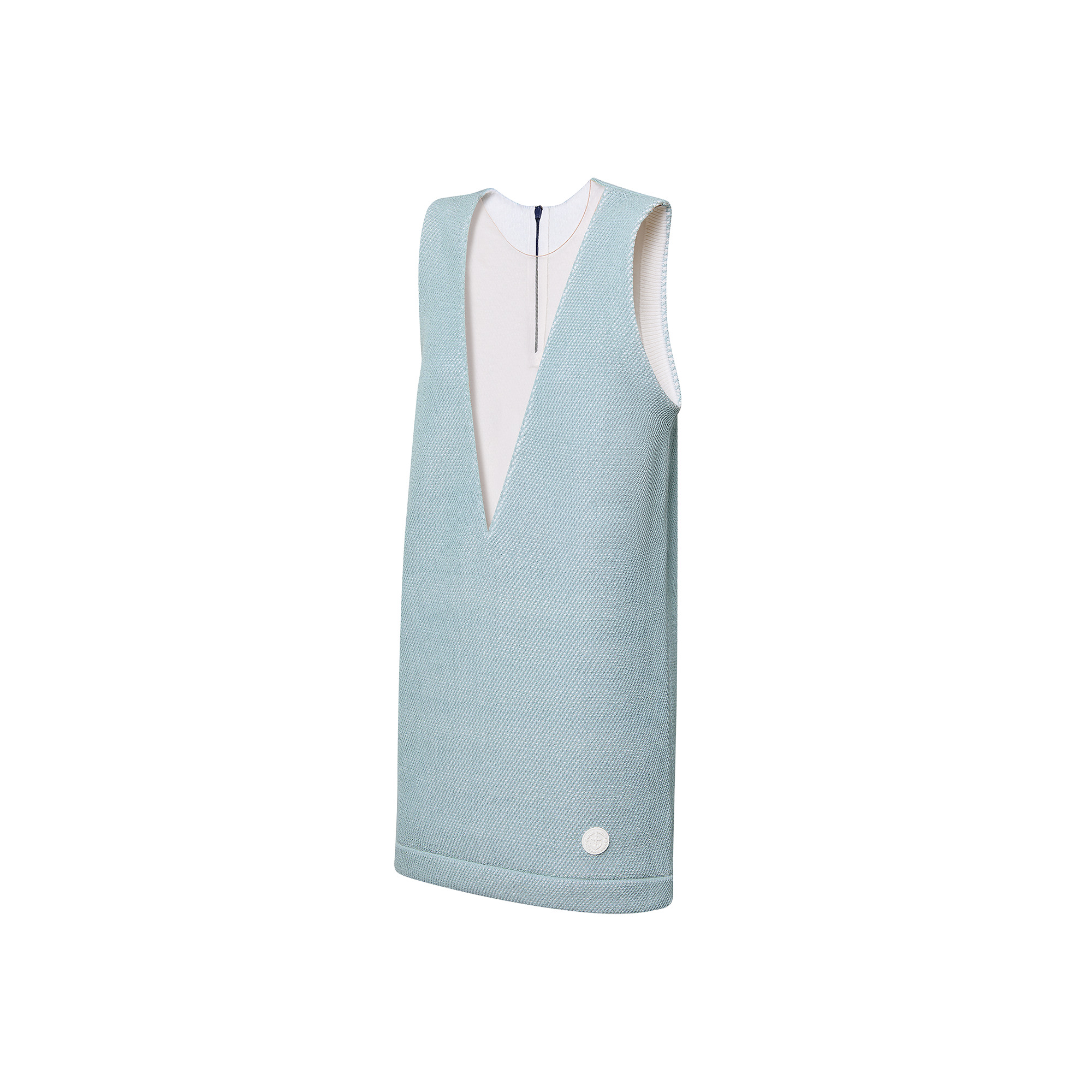 Tulle Insert Knit Dress - 2