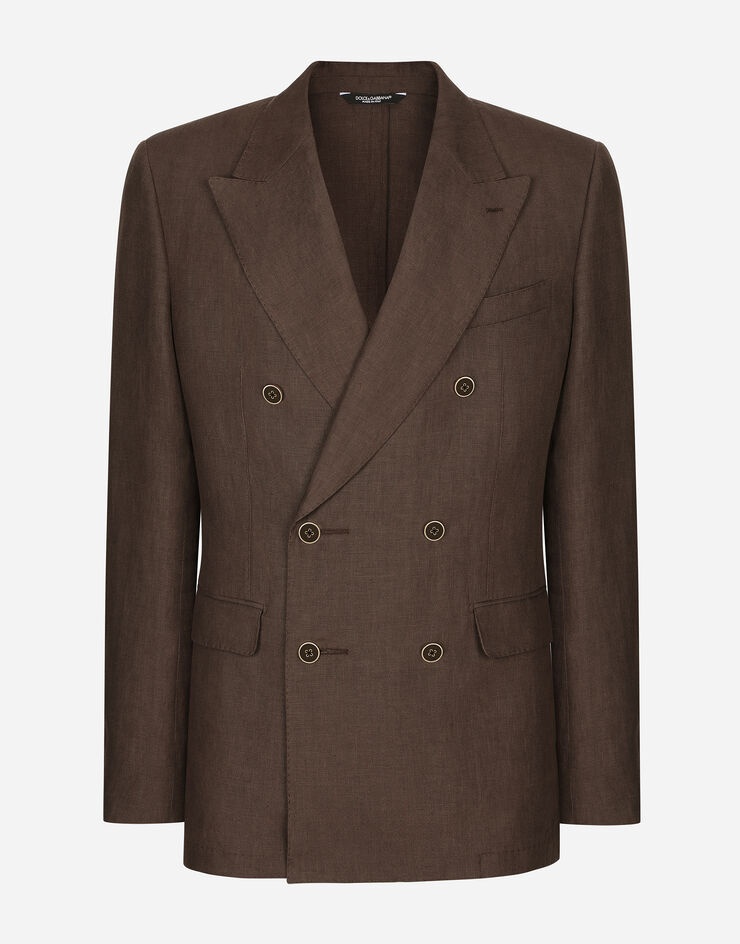 Double-breasted linen Sicilia-fit suit - 3