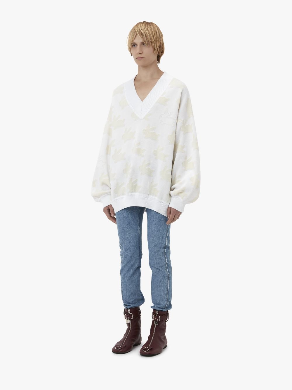 BUNNY V NECK JUMPER - 4