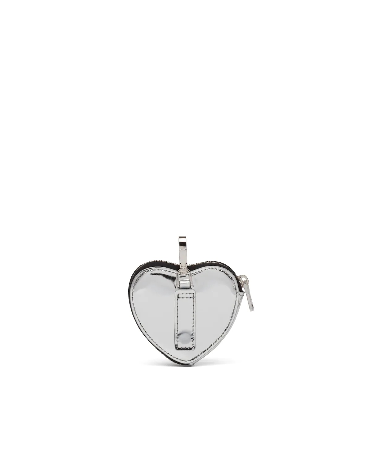 Brushed leather heart mini-pouch - 2