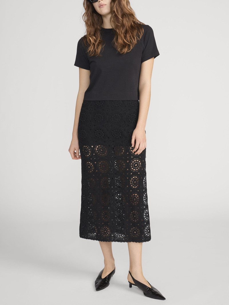 FRAME The Crochet Midi Skirt outlook