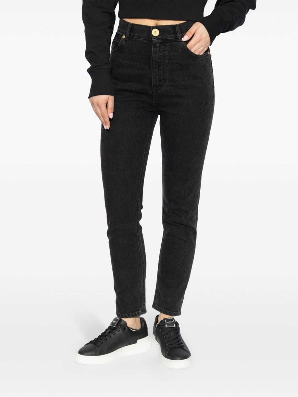 high-rise slim fit jeans - 3