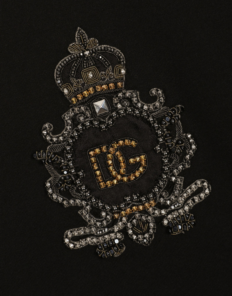 Cotton T-shirt with heraldic DG patch 3