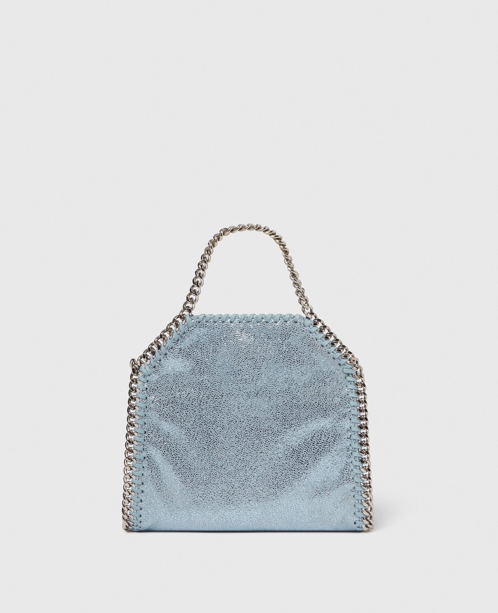 国内発/送関込【Stella Mccartney】 \"Falabella Tiny\" Tote Bag Women SILVER Cracked Metallic Falabella Tiny Tote Bag