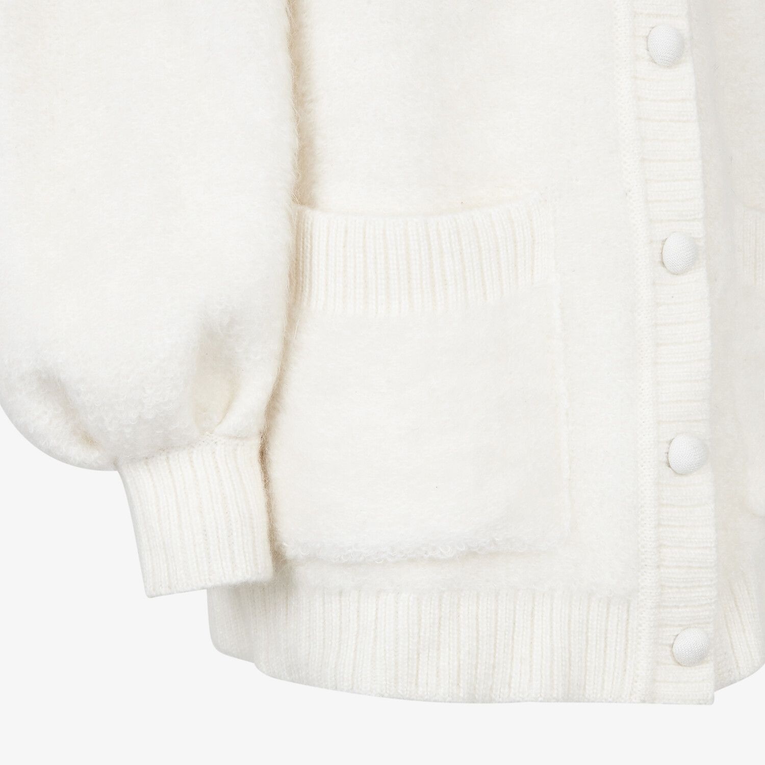 White mohair cardigan - 3