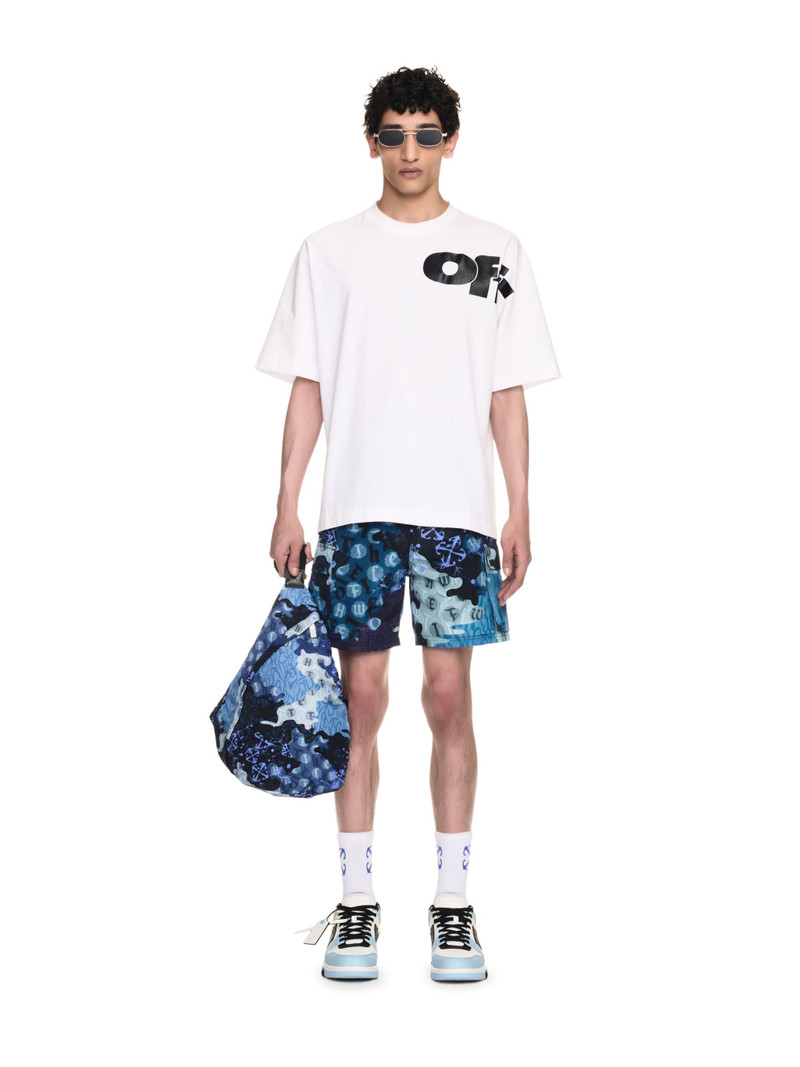 Off-White Blue Camo Cargo Swimshorts outlook