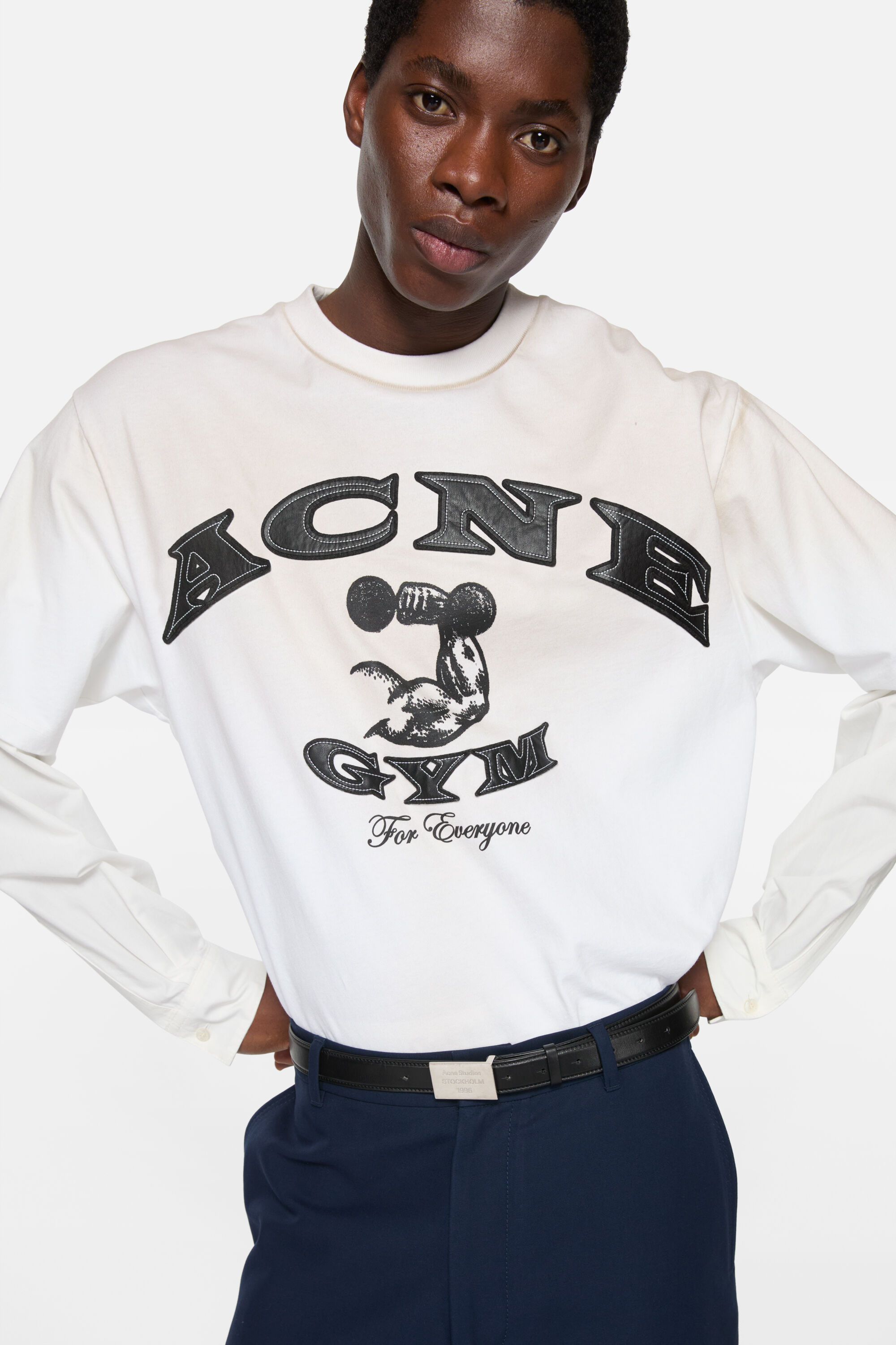 Layered logo t-shirt - Dusty white - 4