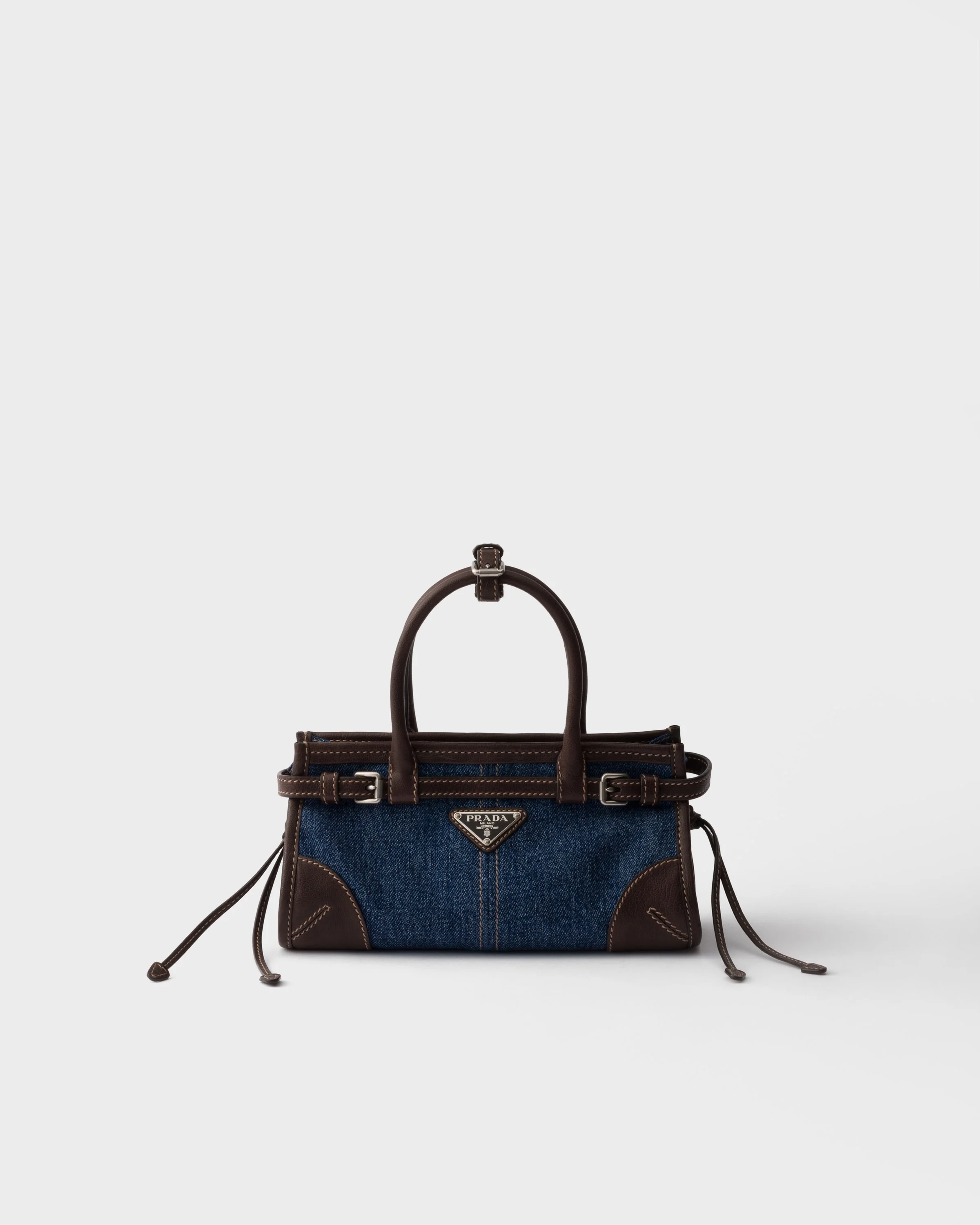 Prada Bonnie small denim and leather handbag - 1