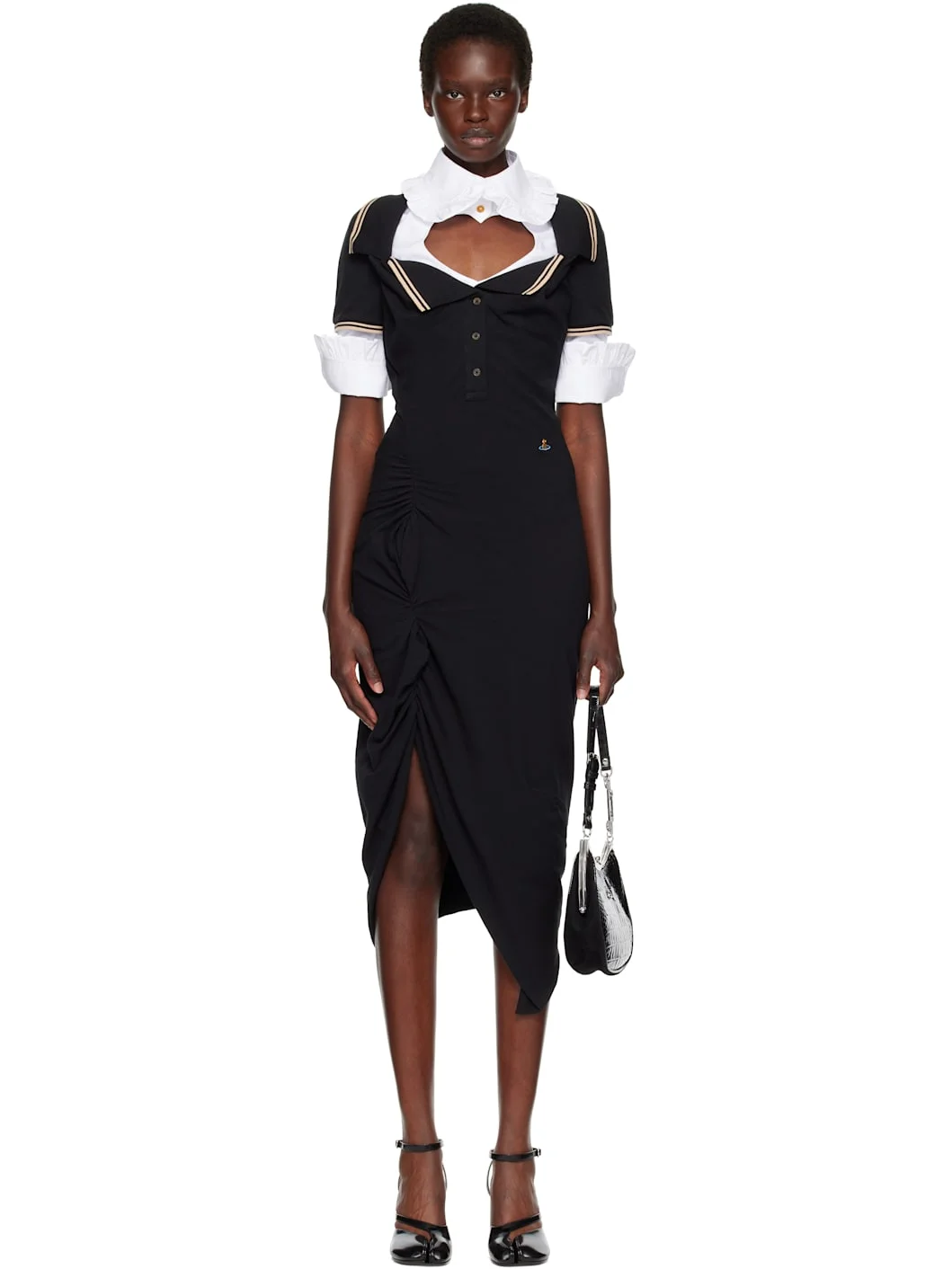 Black Long Monday Pulling Midi Dress - 1