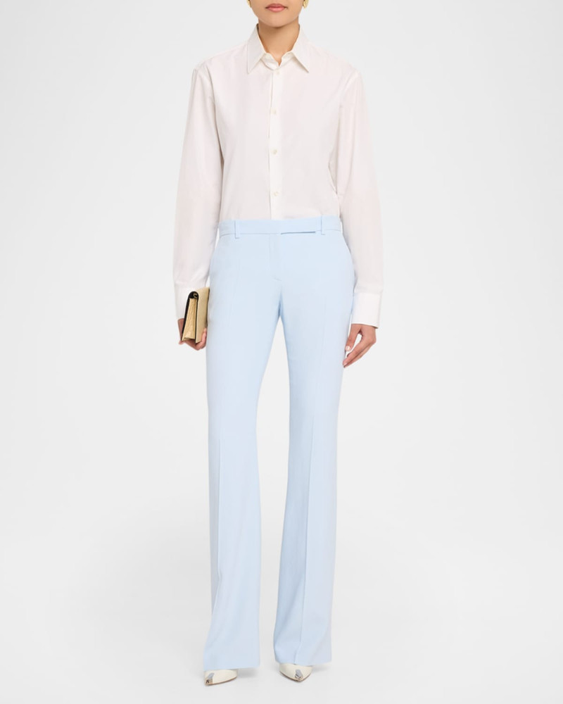 Alexander McQueen Bootcut Leaf Crepe Pants outlook
