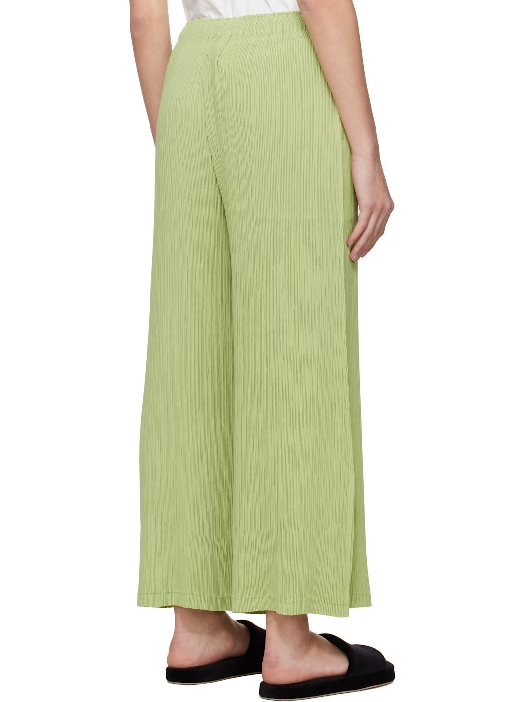 Green Hatching Bottoms Trousers - 3