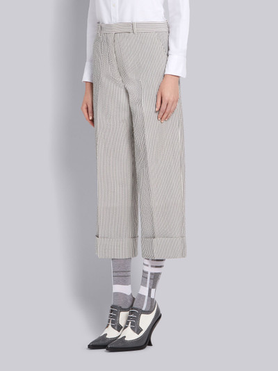 Thom Browne Medium Grey Wool Button Fly Sack Trouser outlook