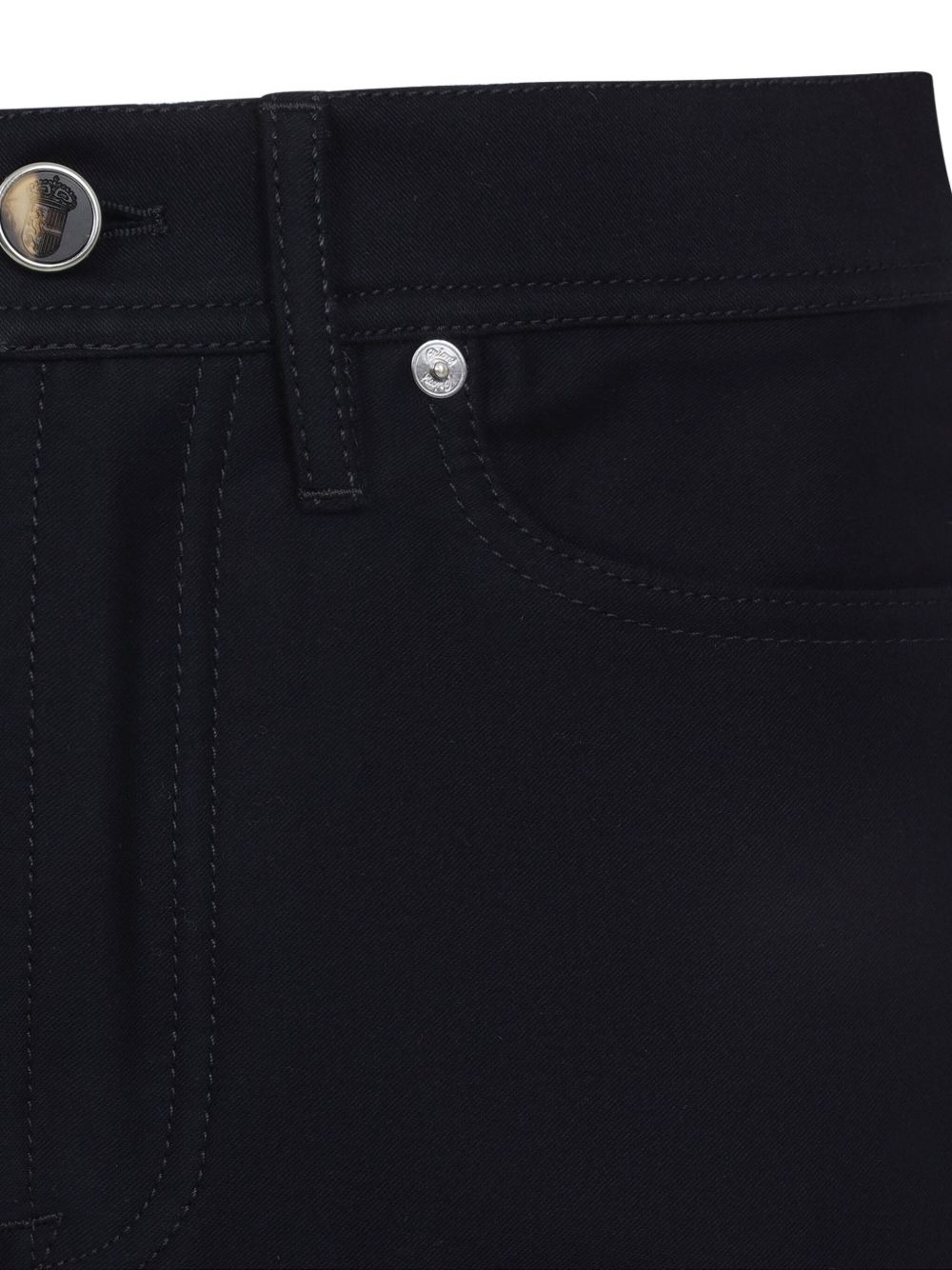 cotton straight-leg trousers - 3