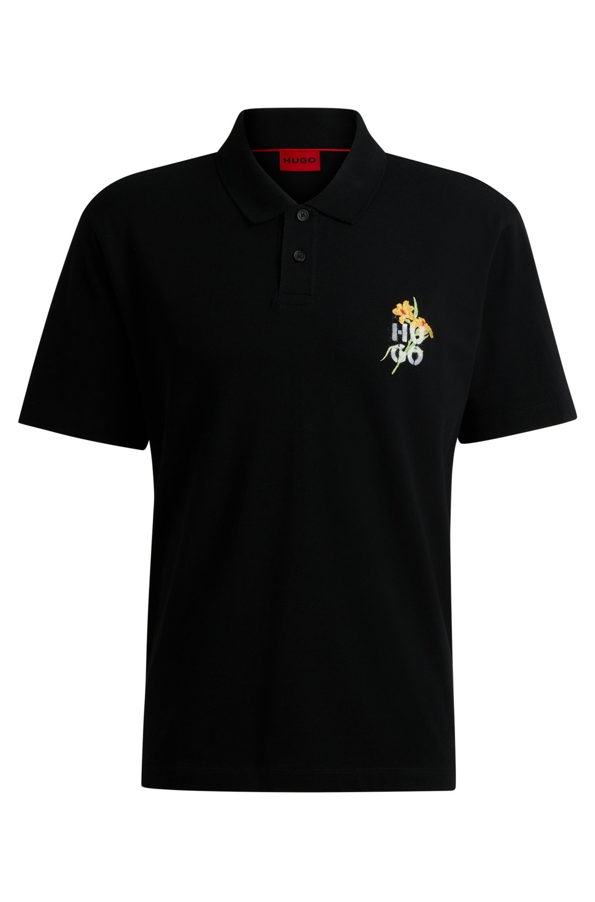 COTTON-PIQUÉ POLO SHIRT WITH LOGO ARTWORK - 1