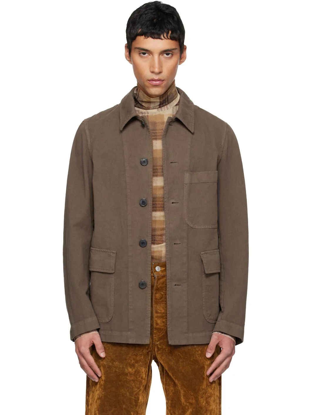 Brown Twill Jacket - 1