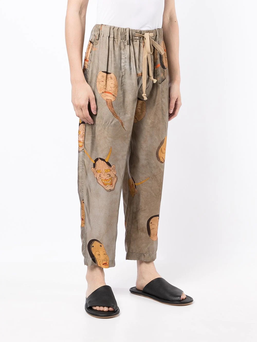 graphic-print drawstring trousers - 3