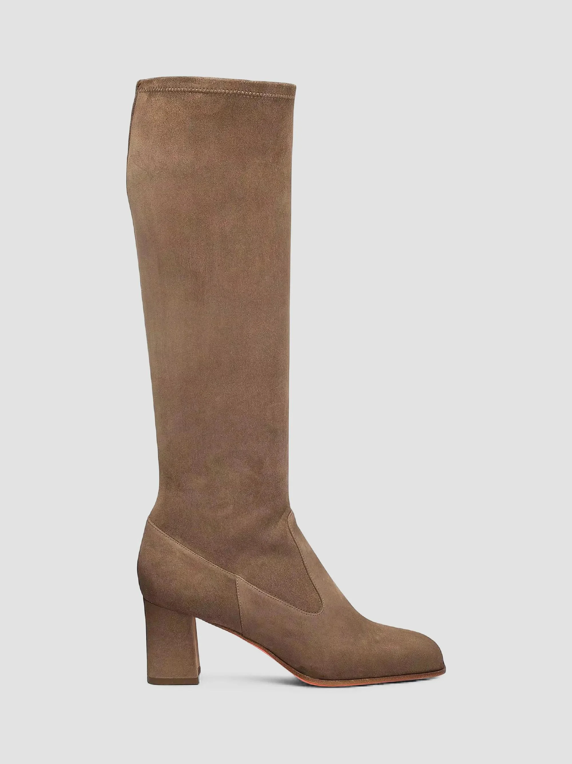 Women's Carla 65MM Suede Knee-High Boots - Beige - 1