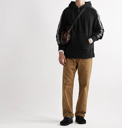 Engineered Garments Jacquard-Trimmed Fleece-Back Cotton-Jersey Hoodie outlook