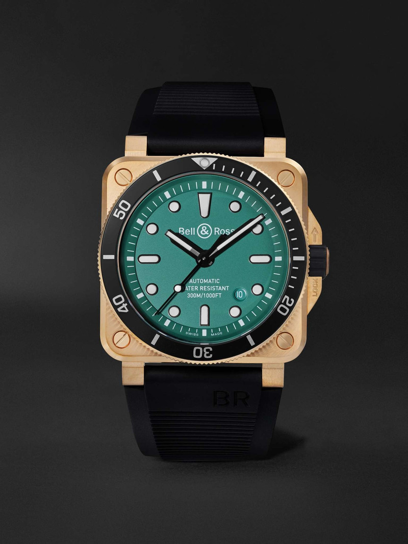 BR 03-92 Diver Limited Edition Automatic 42mm Bronze and Rubber Watch, Ref. No. BR0392-D-LT-BR/SRB - 1