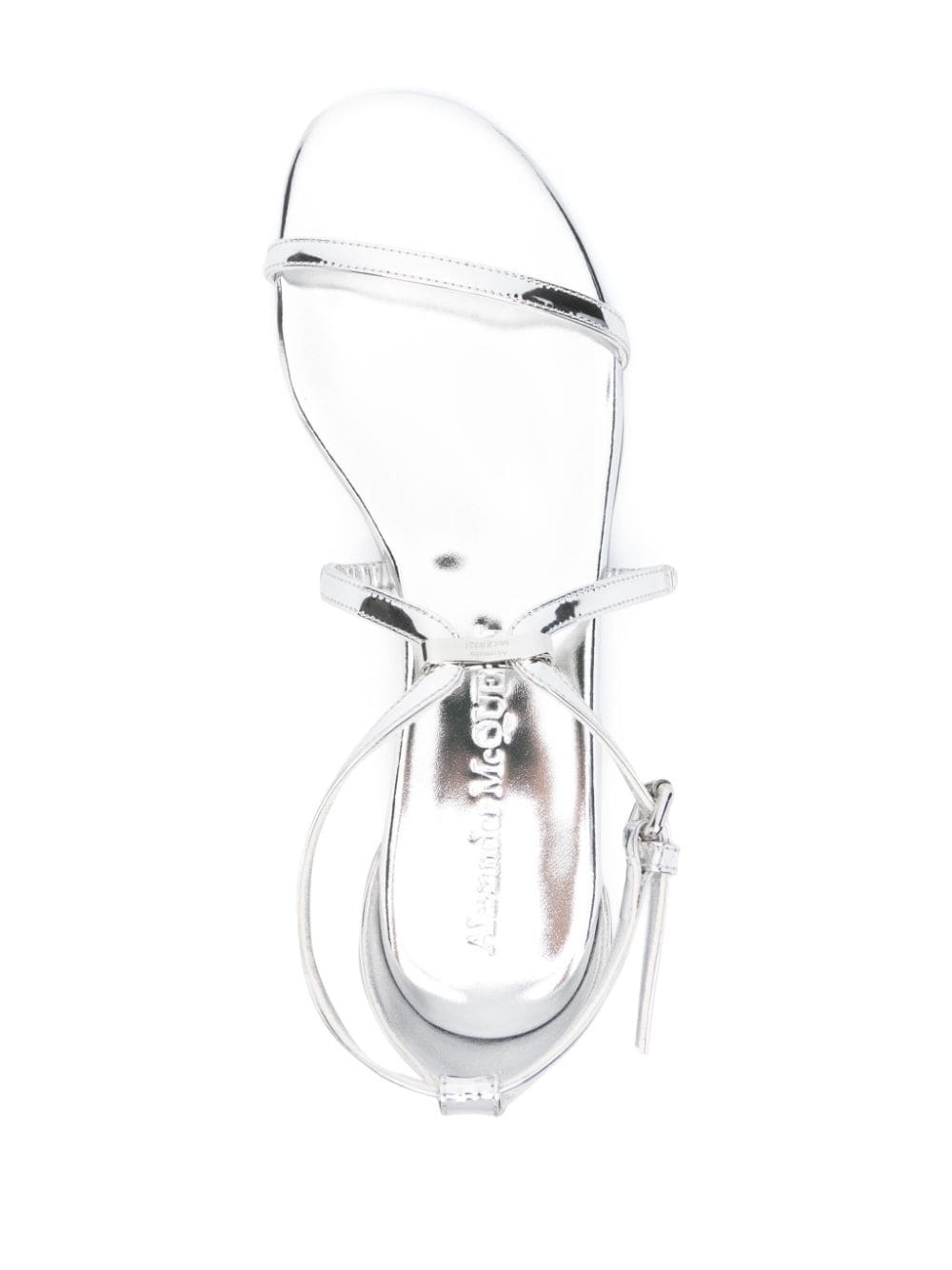 metallic leather sandals - 4