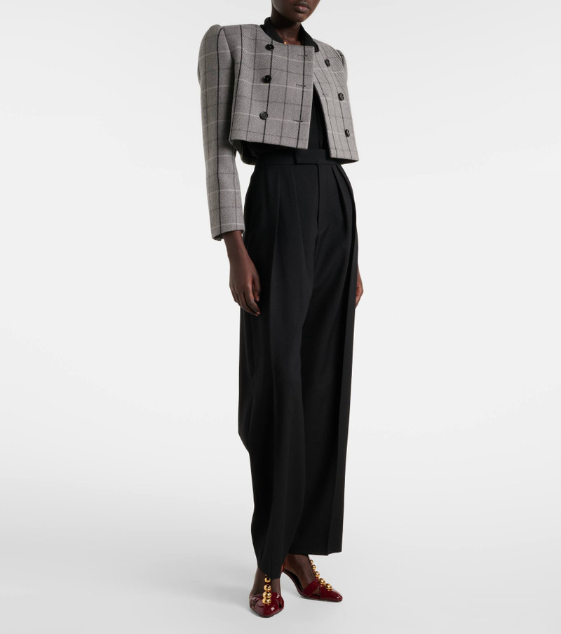Chloé Checked cropped wool jacket outlook