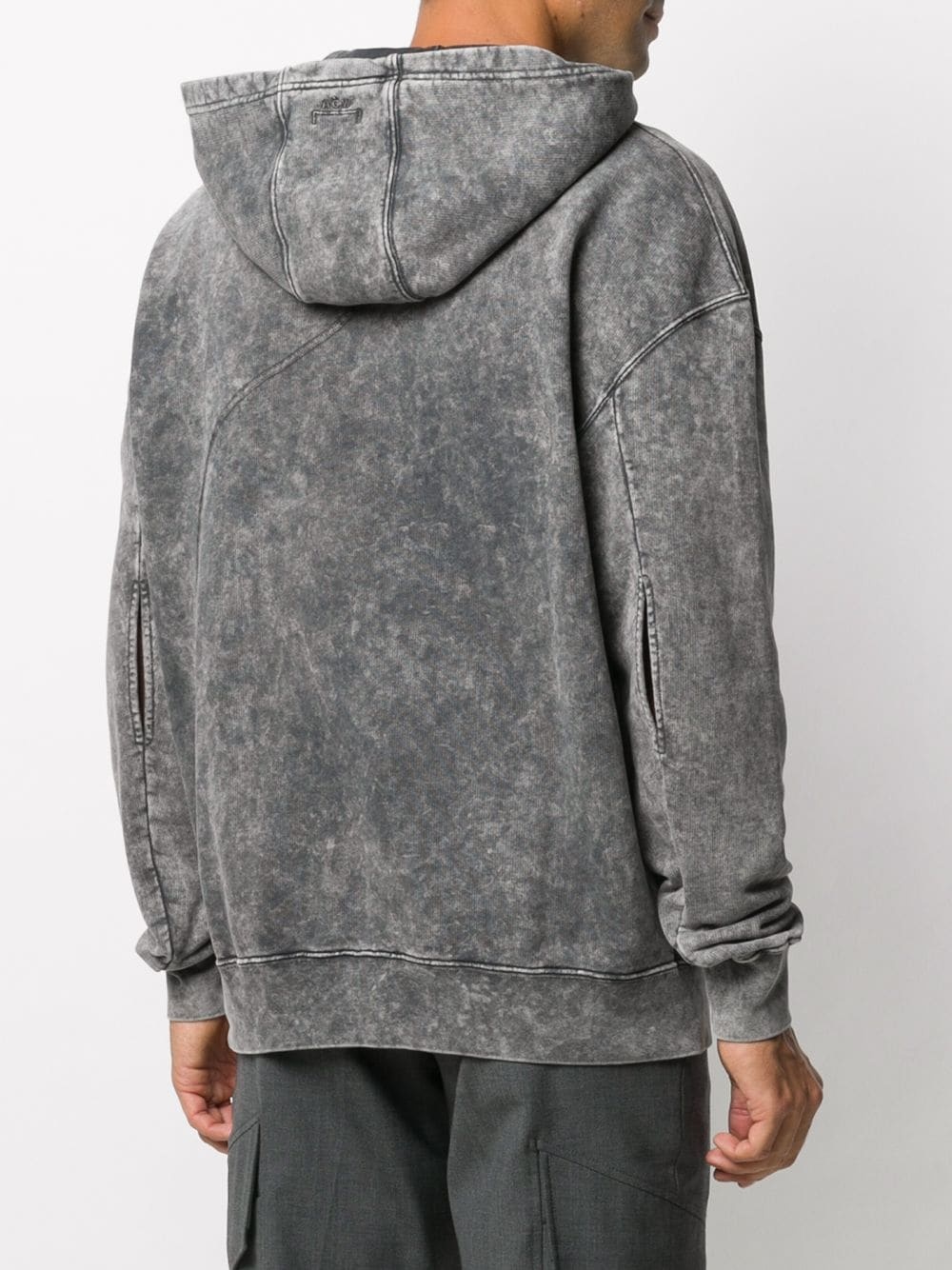 acid-wash cotton hoodie - 4