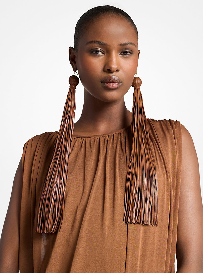 Tassel Leather Earrings 3