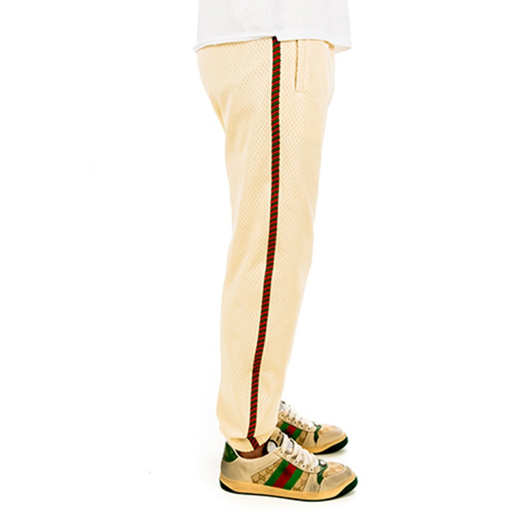 Gucci Strappy Side Striped Sweatpants For Men Beige 599356-XJB1N-9192 - 6