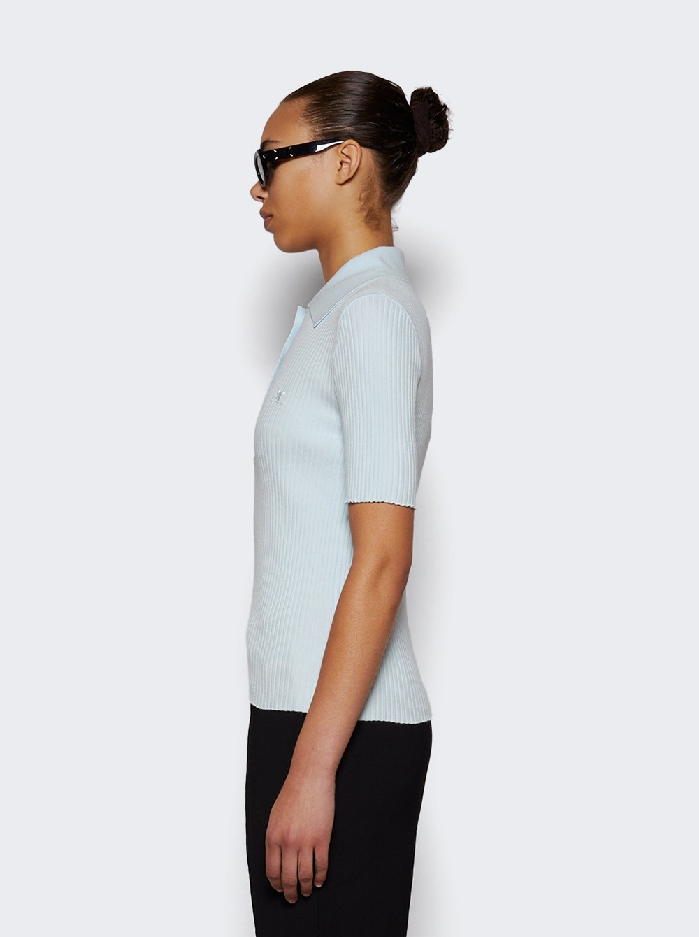 Rib Knit Polo Iceberg - 4