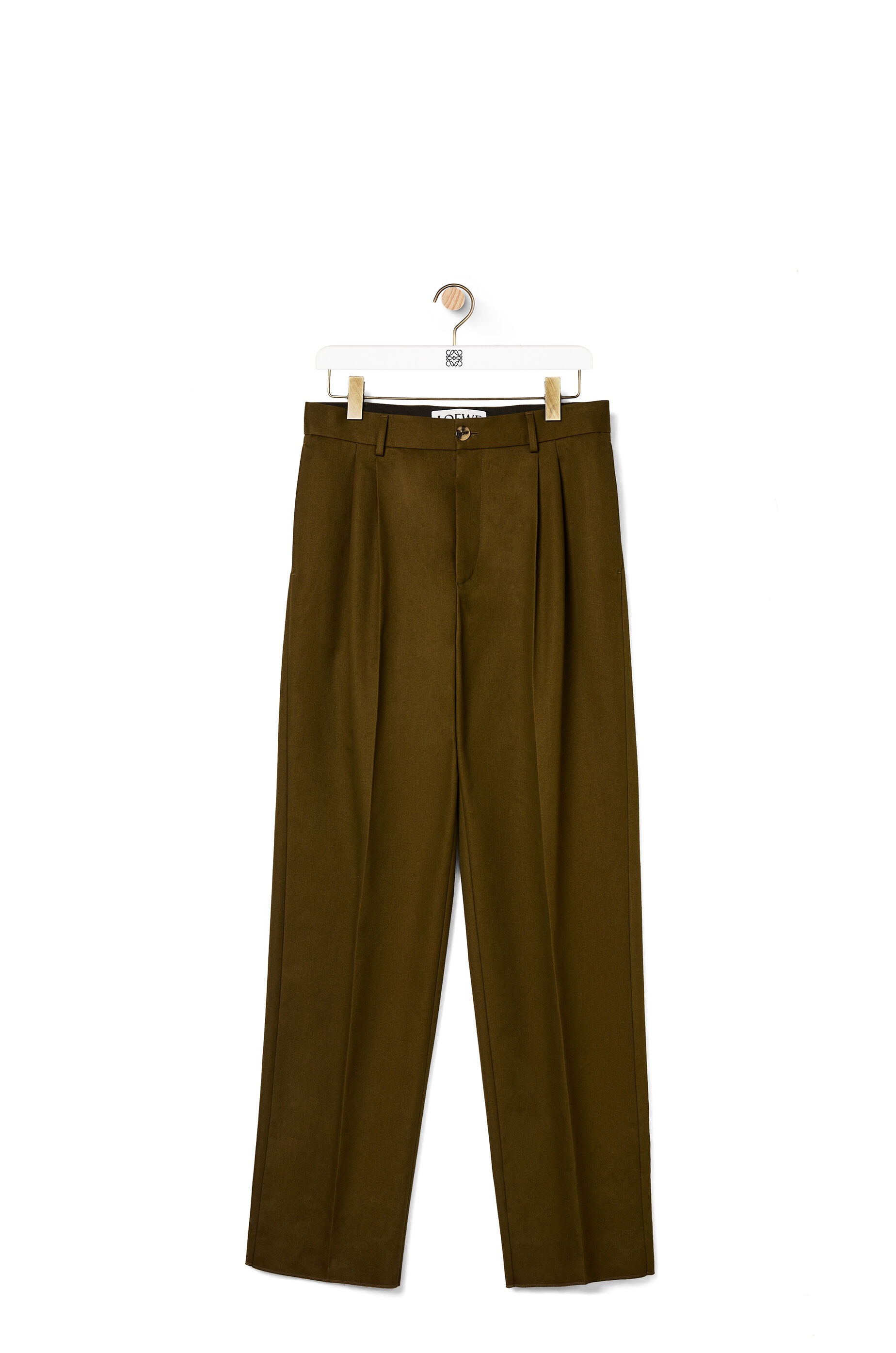 Pleated chino trousers in cotton - 1