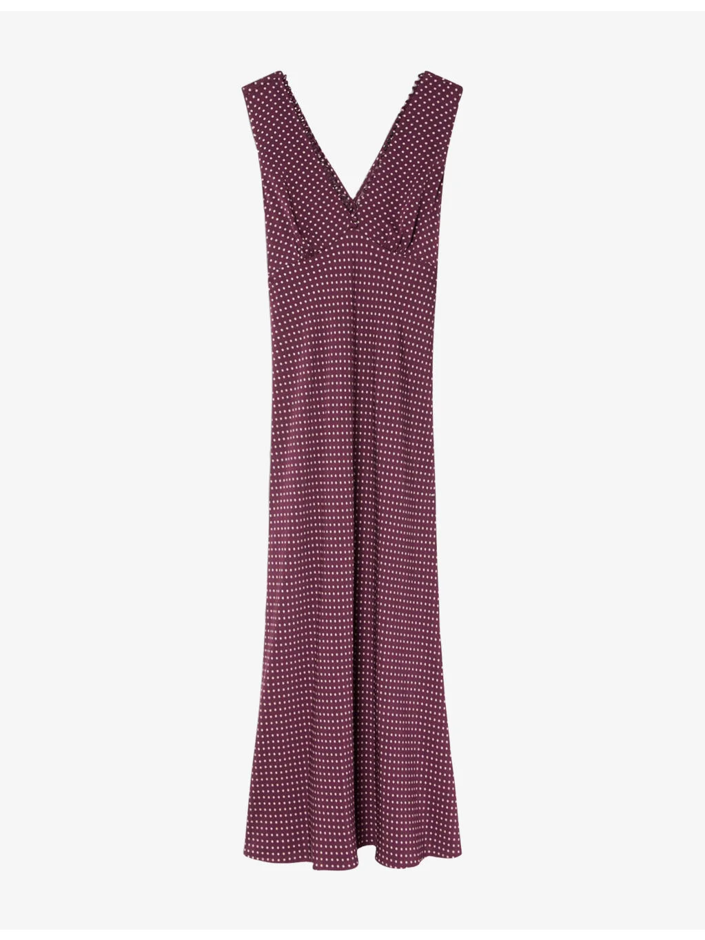 Sleeveless Mini-Spot Woven Midi Dress - 1