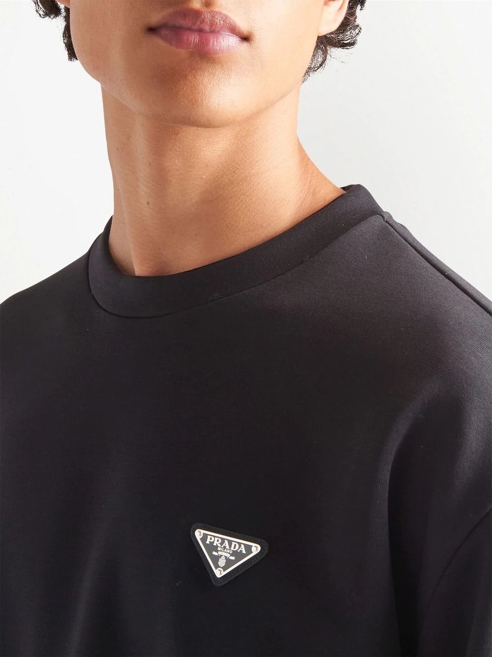 triangle-logo crewneck sweatshirt - 5