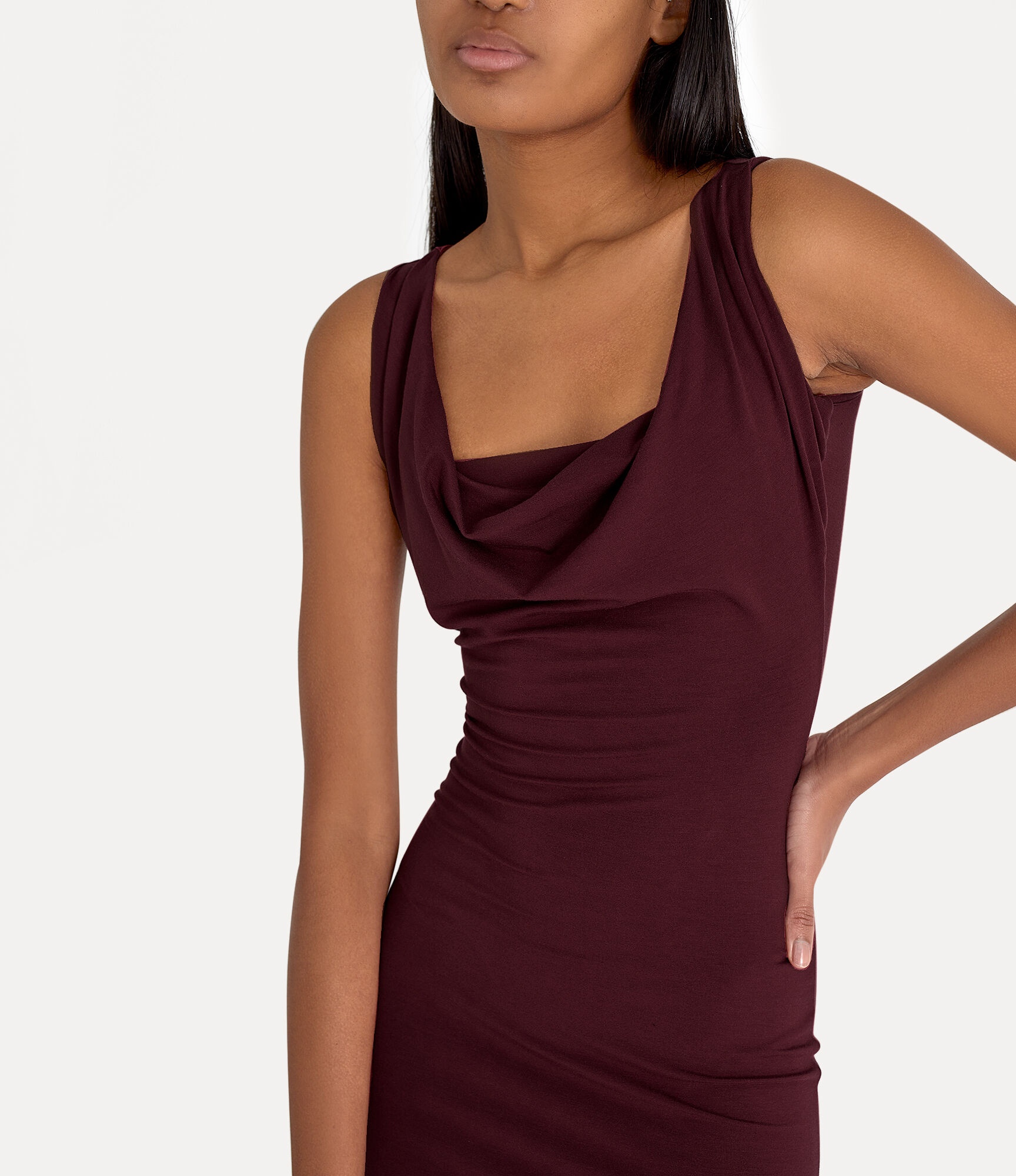 LONG LIZ JERSEY DRESS - 4