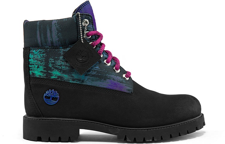 Timberland Heritage NL Sky 6 Inch Waterproof Boots 'Black Nubuck with Print' A2M69001 - 2