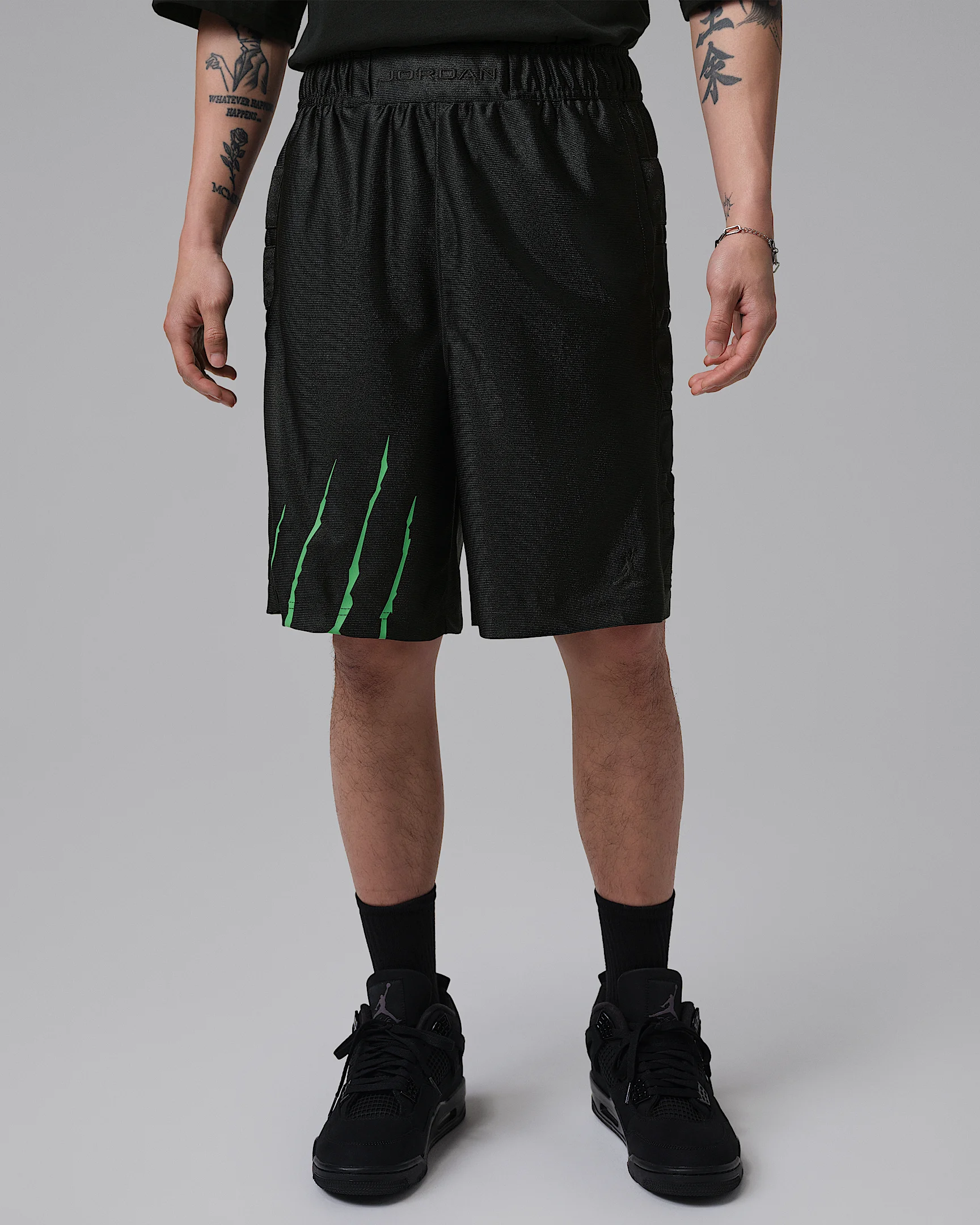 Jordan Brooklyn Cat Scratch Men's Black Cat Shorts - 1