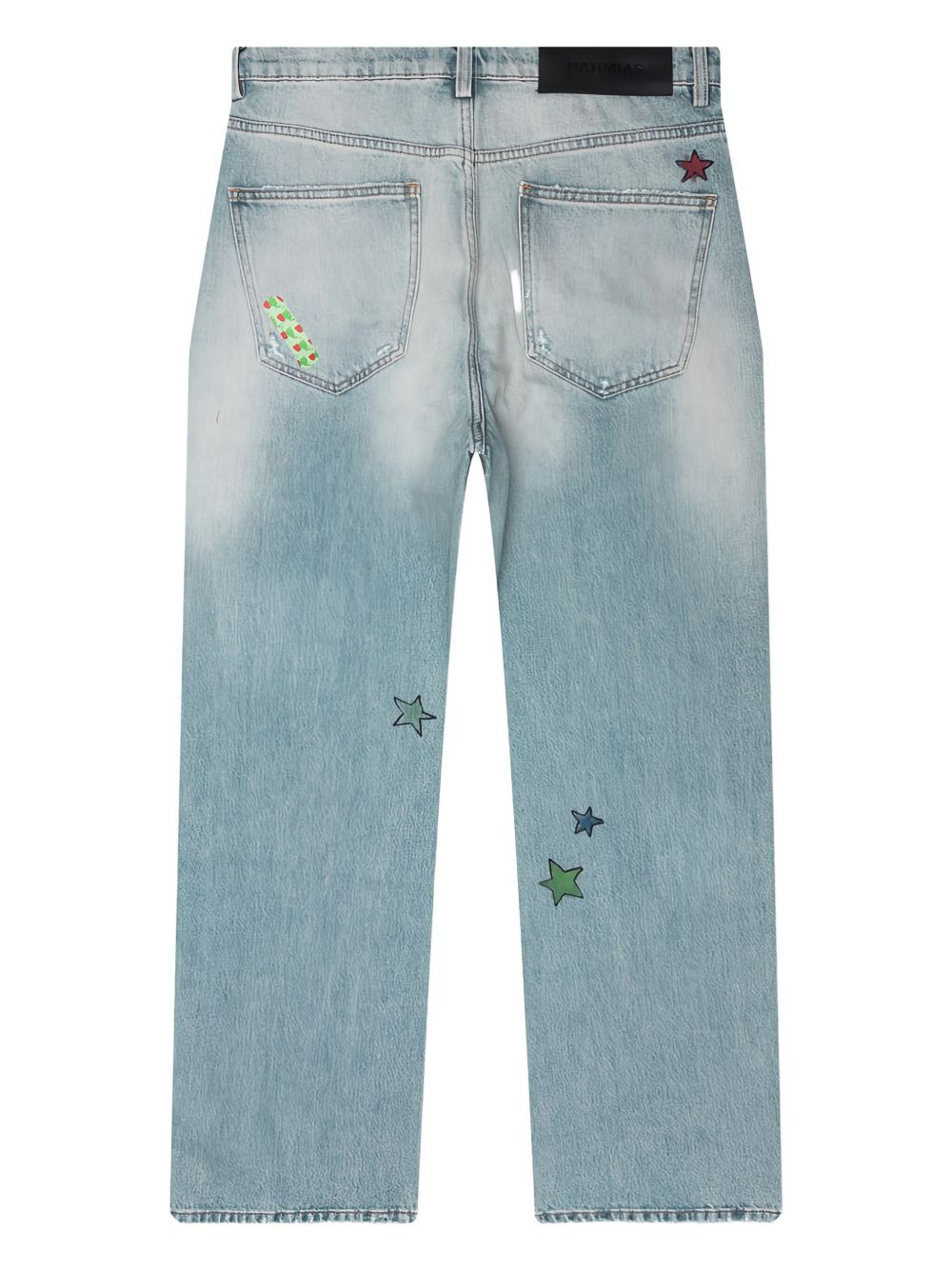 star-embroidered jeans - 2