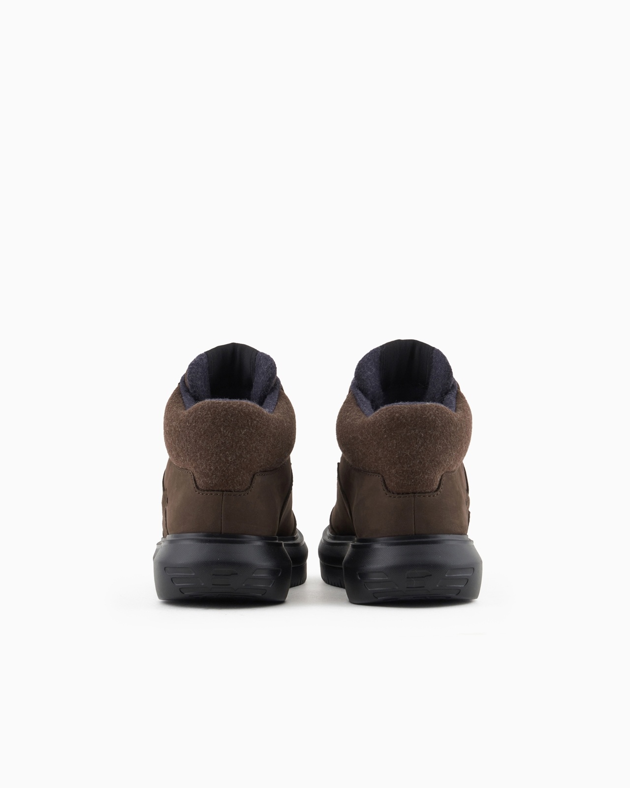 NUBUCK HIGH-TOP SNEAKERS WITH FELT DETAIL - 4