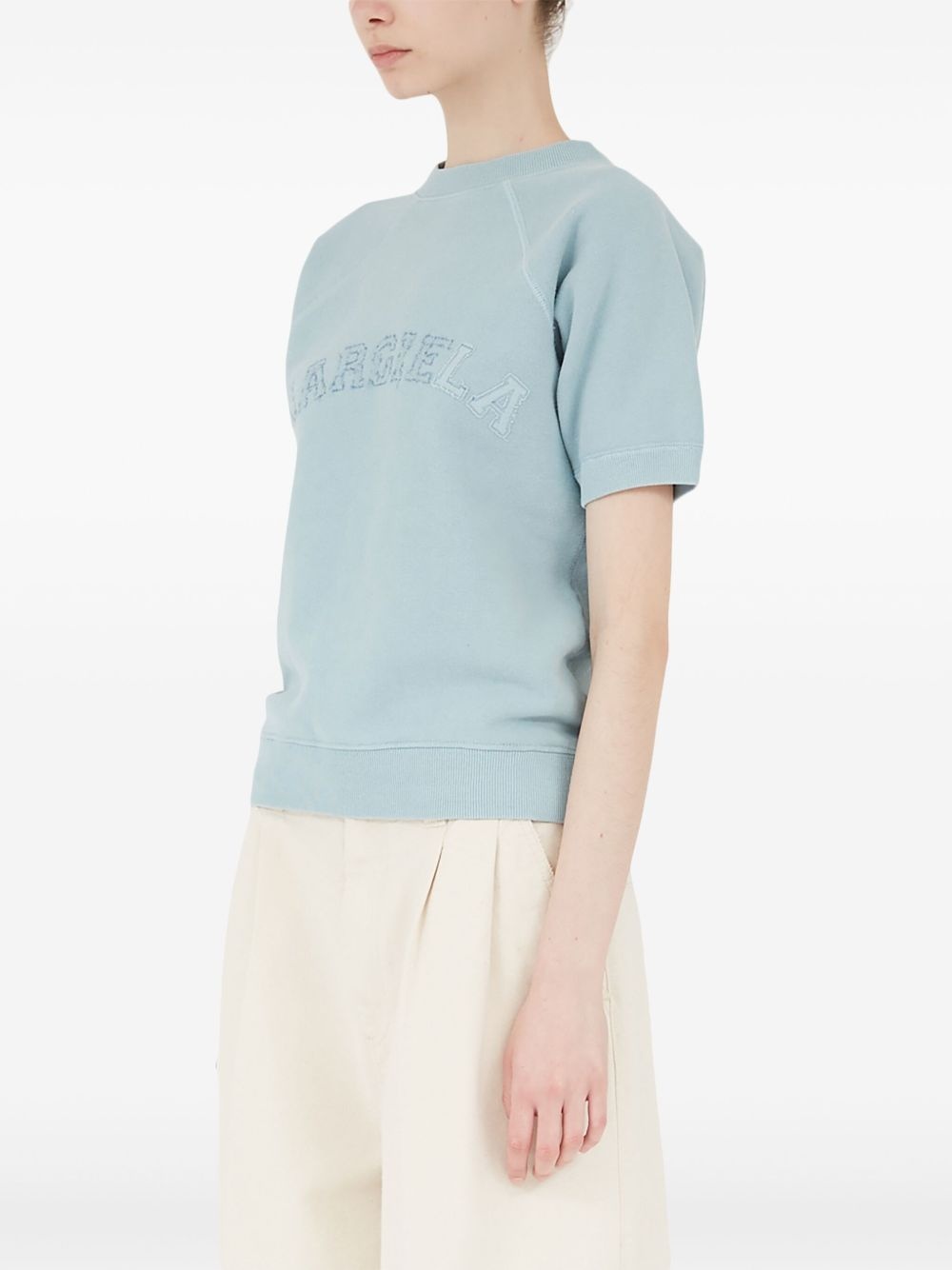 logo-print cotton sweatshirt - 7