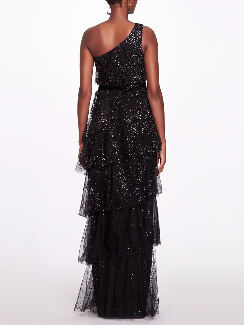 ONE-SHOULDER TIERED GOWN 3