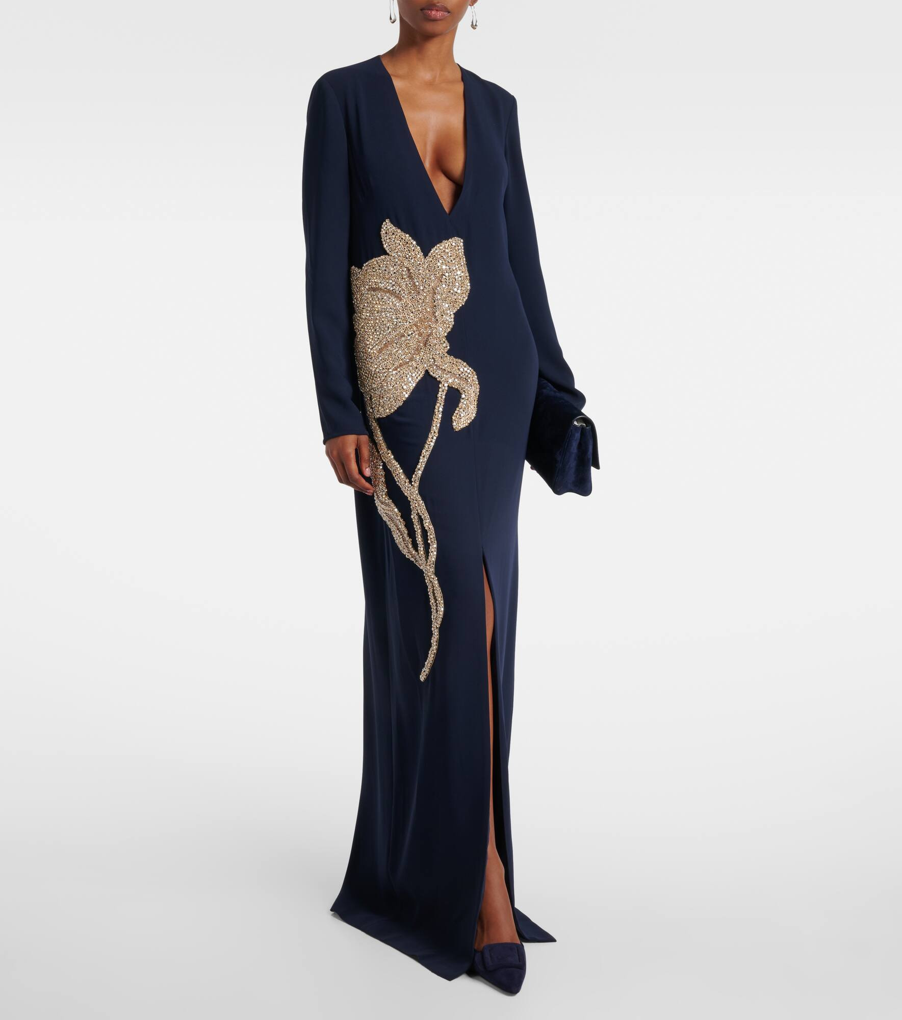 Jennis embellished crêpe maxi dress - 2