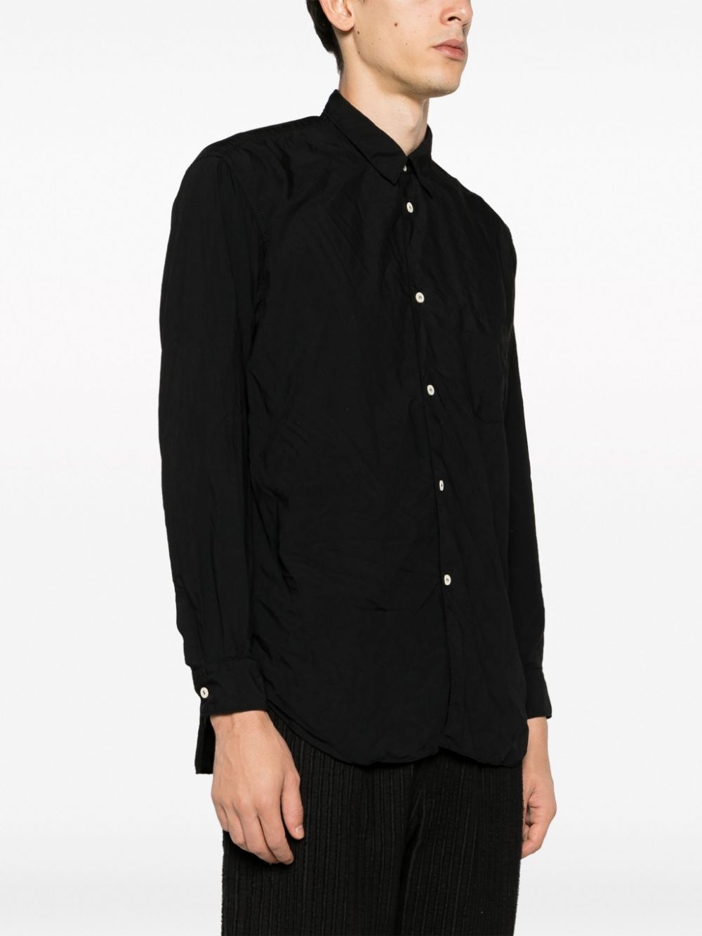 zip-embellished long-sleeve shirt - 3